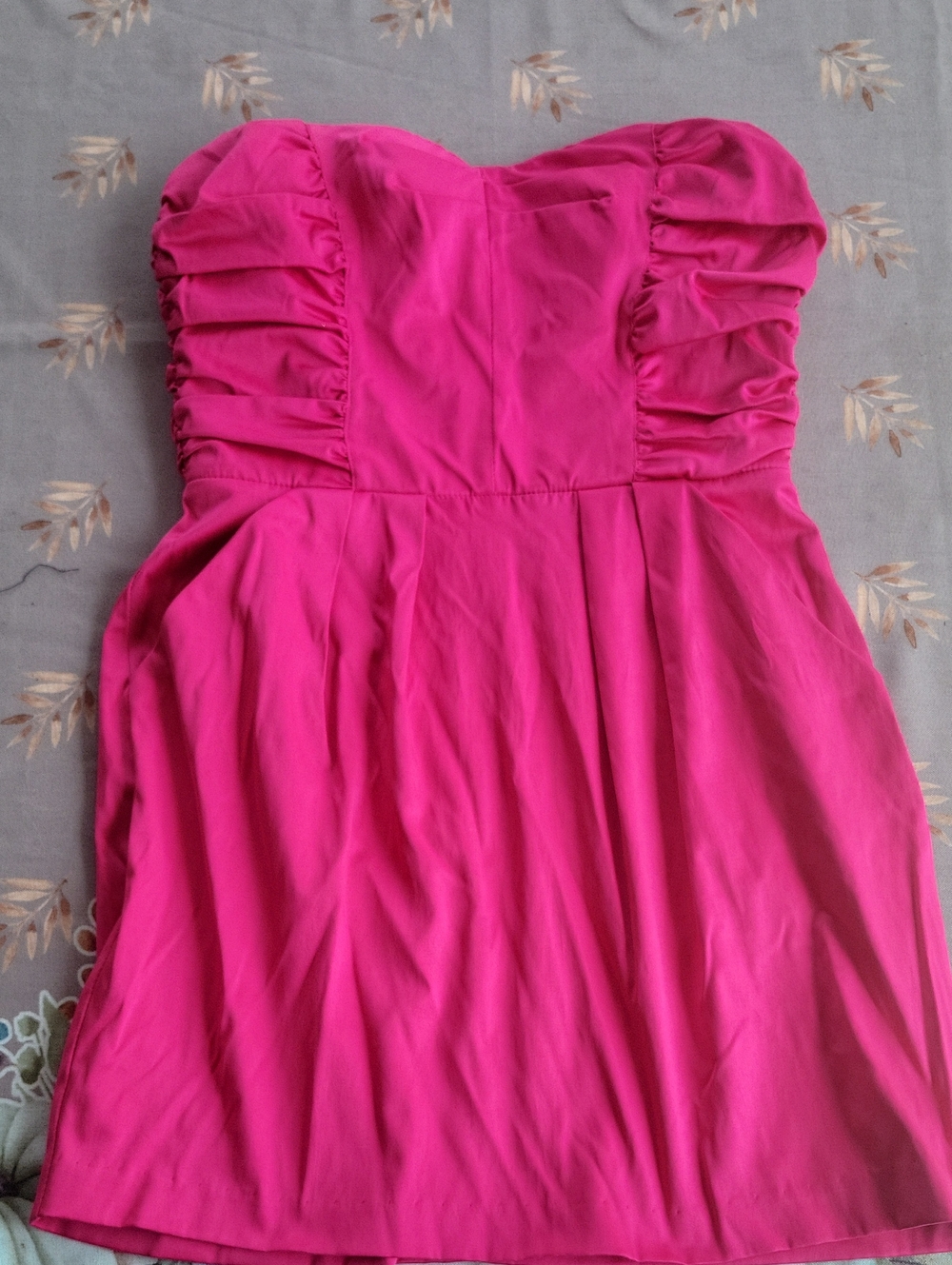 Fuchsia Strapless Mini Dress